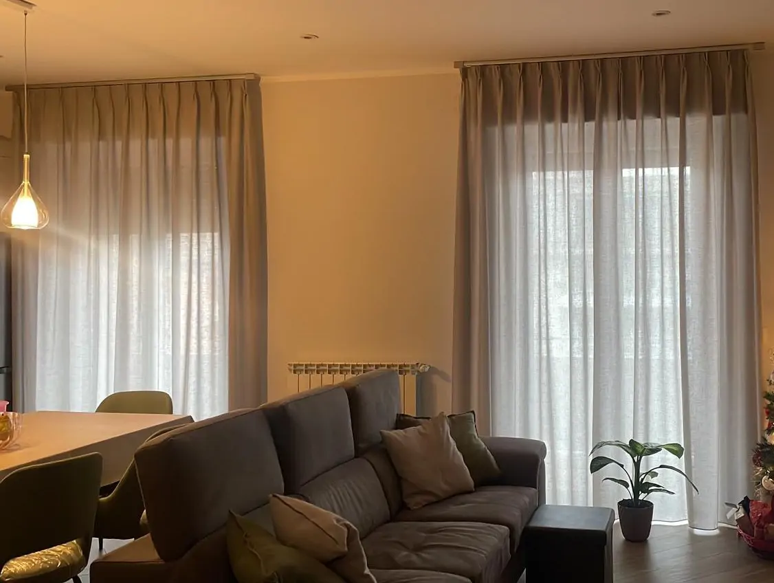 Tende misto lino color perla